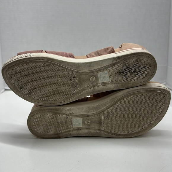 Eileen Fisher Zanya Platform Sandals Shoes Open Toe Mesh Back Zip Pink Size 6.5 - Picture 8 of 10